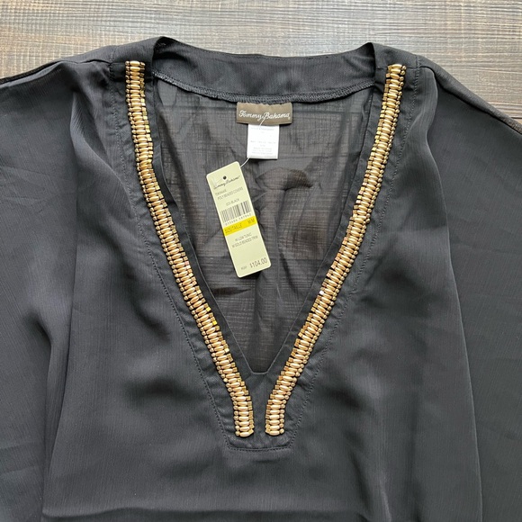 Tommy Bahama Sheer Beaded Cover Up Beach Swim Women’s Medium New With Tags - Picture 2 of 6